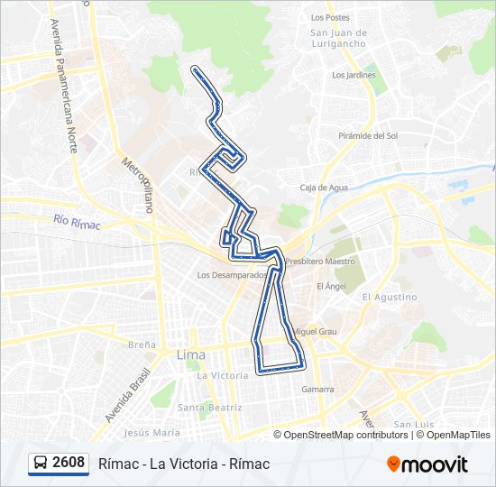 Mapa de 2608 de autobús