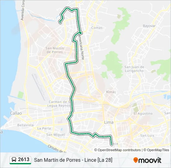 2613 Bus Line Map
