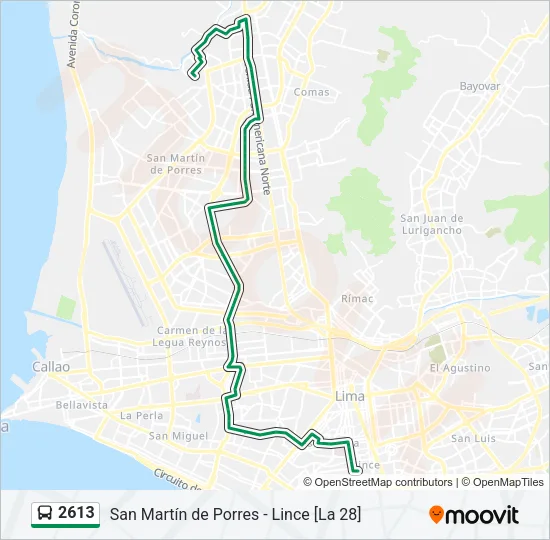 2613 Bus Line Map