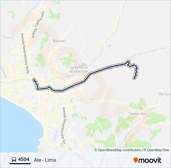 Mapa de 4504 de autobús