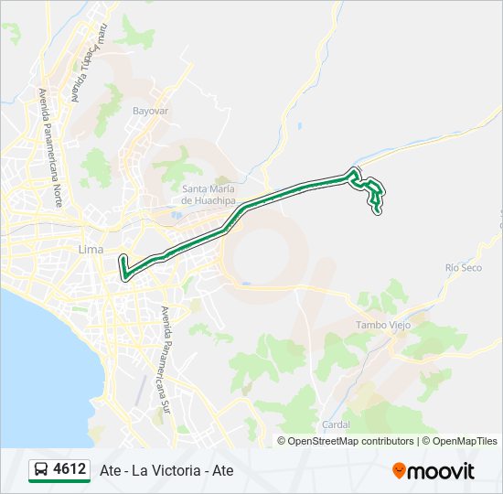 Mapa de 4612 de autobús