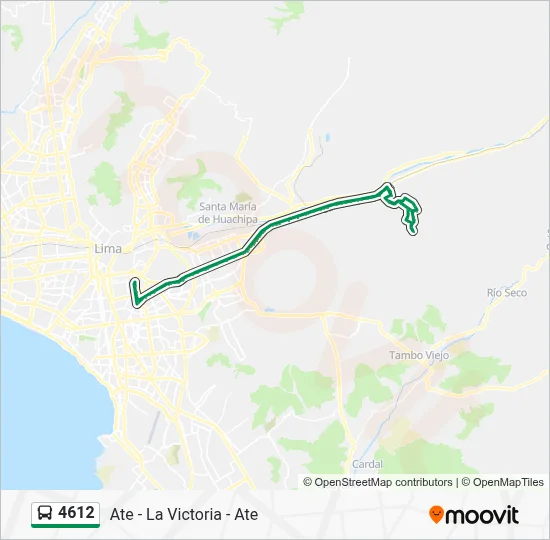 Mapa de 4612 de autobús