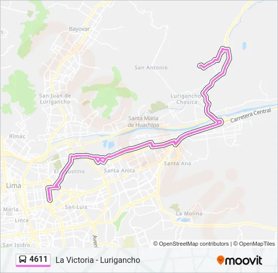 4611 Bus Line Map