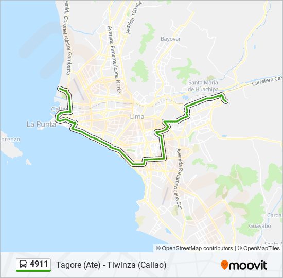 4911 bus Line Map