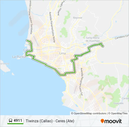 4911 Bus Line Map