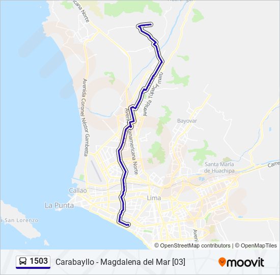 1503 bus Line Map