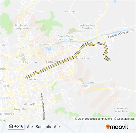 4616 bus Line Map