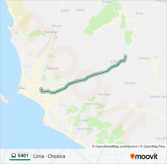 5401 Bus Line Map