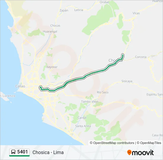 5401 Bus Line Map