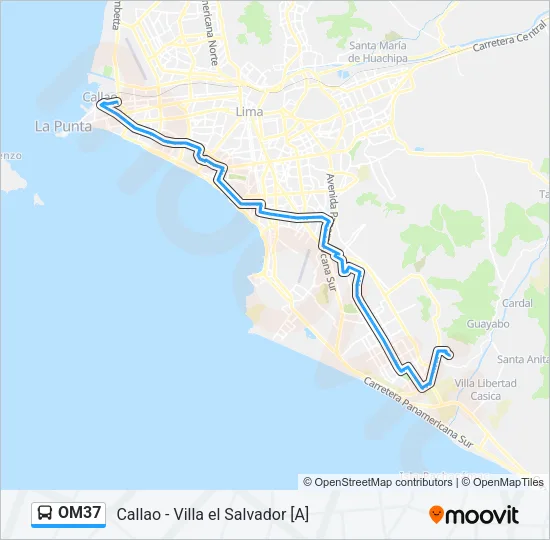 OM37 Bus Line Map