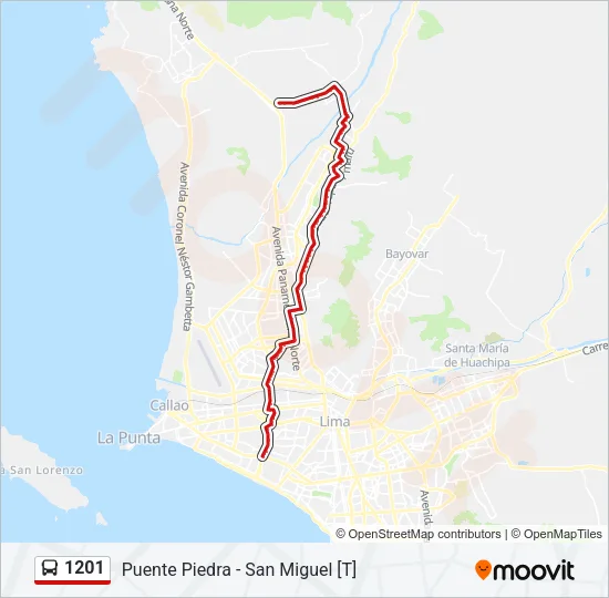 1201 Bus Line Map