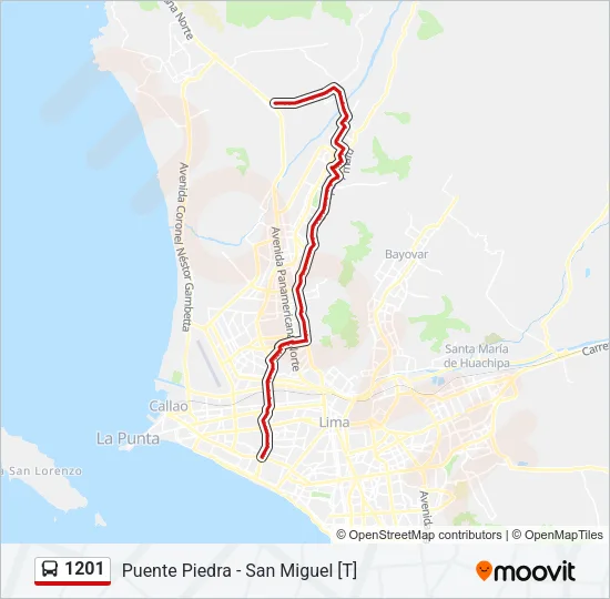 1201 Bus Line Map