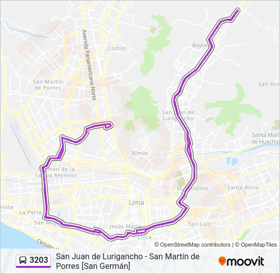 3203 Bus Line Map