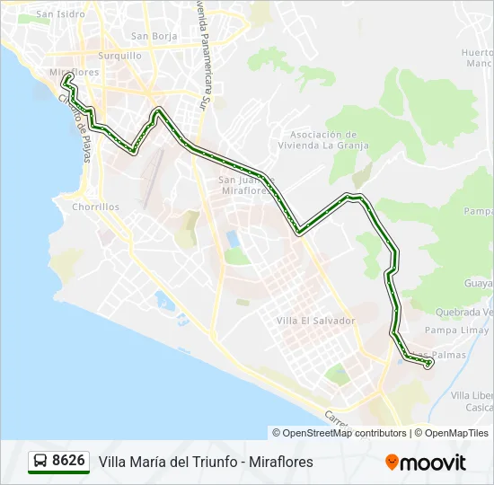 8626 Bus Line Map