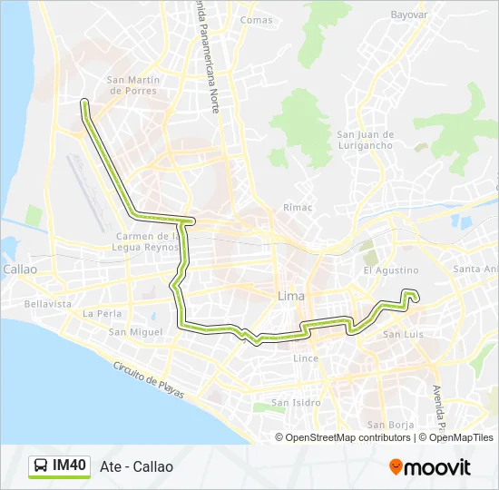IM40 Bus Line Map