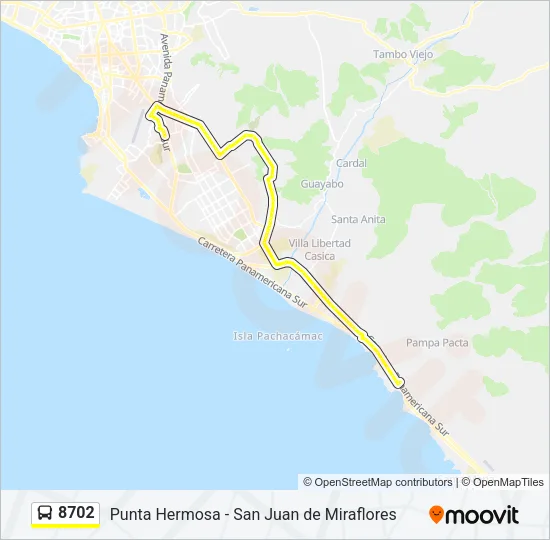 8702 Bus Line Map