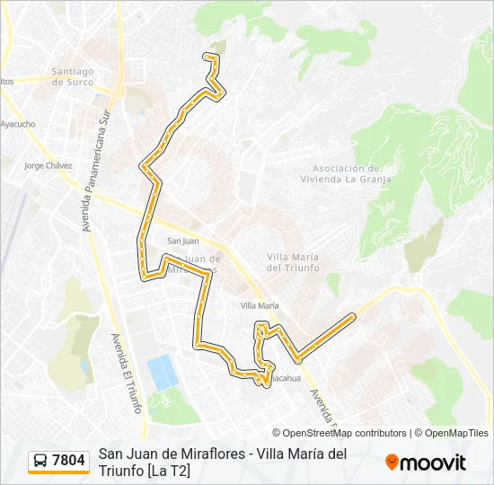 7804 Bus Line Map