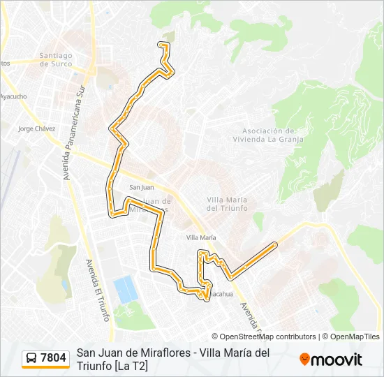 7804 Bus Line Map
