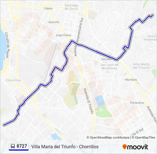 8727 Bus Line Map