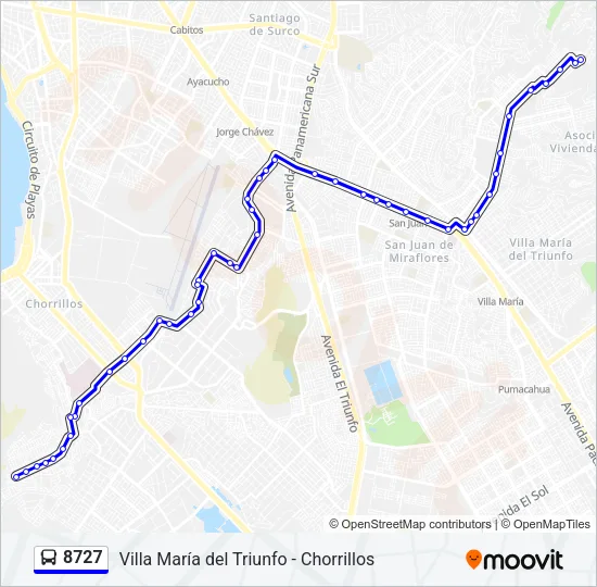 8727 Bus Line Map