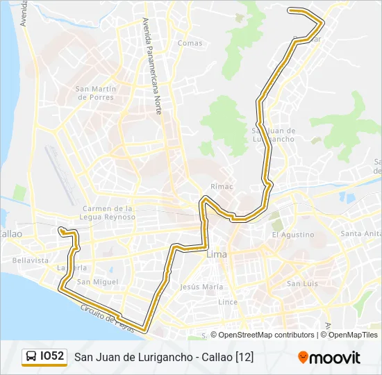 IO52 Bus Line Map
