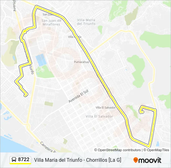8722 Bus Line Map