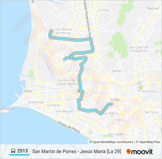 2513 Bus Line Map