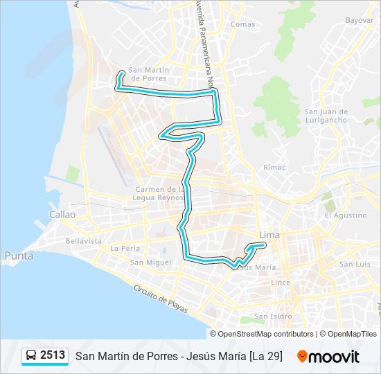 2513 bus Line Map