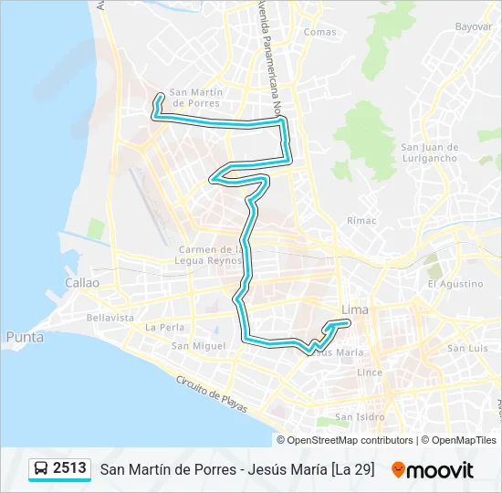 2513 Bus Line Map