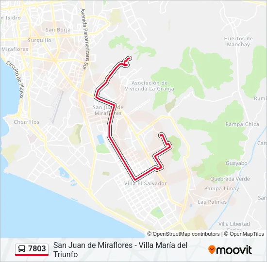 7803 Bus Line Map