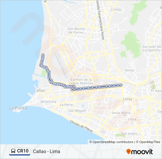 CR10 Bus Line Map