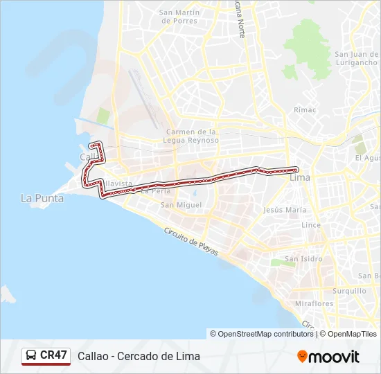 CR47 Bus Line Map