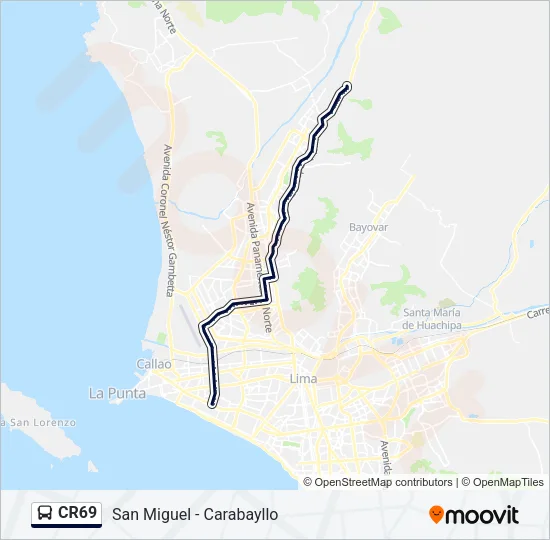 CR69 Bus Line Map