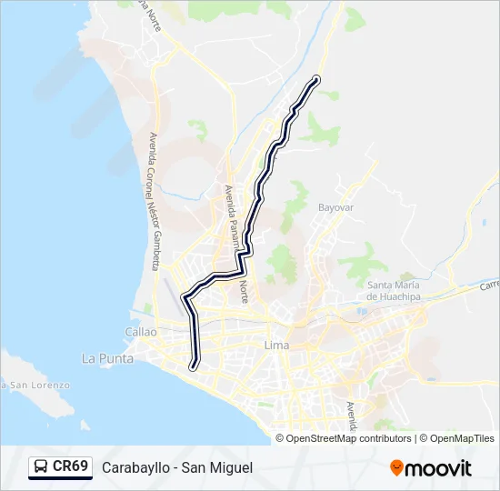 CR69 Bus Line Map