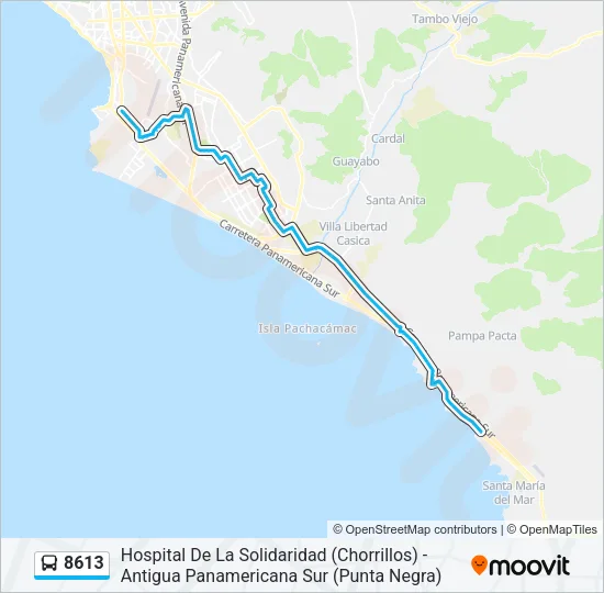 8613 Bus Line Map