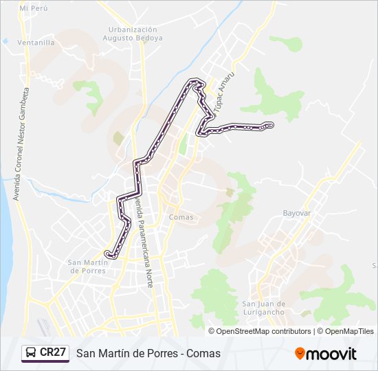 CR27 bus Line Map