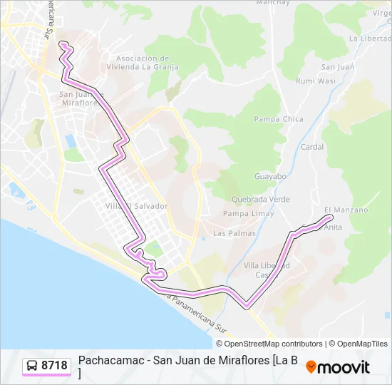 8718 Bus Line Map