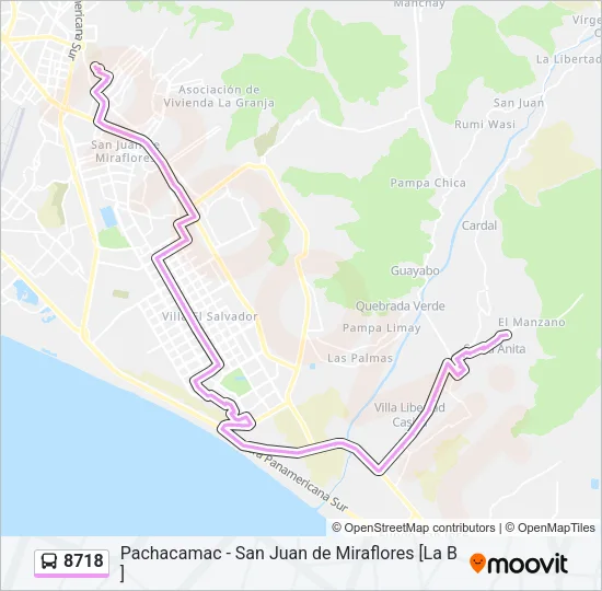 8718 Bus Line Map