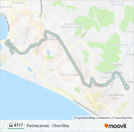 8717 Bus Line Map