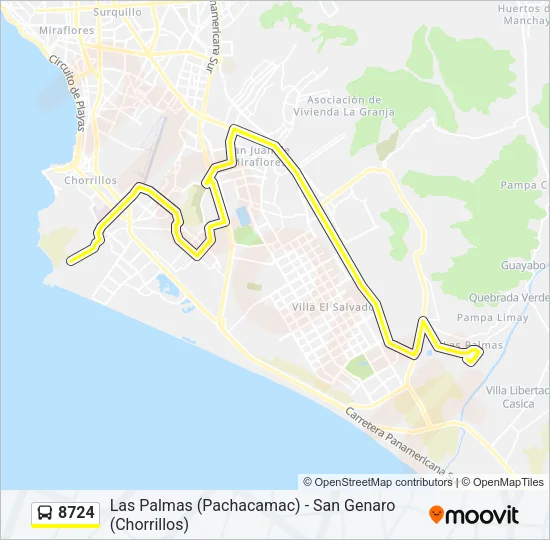 8724 Bus Line Map