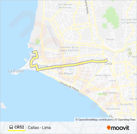 CR52 Bus Line Map