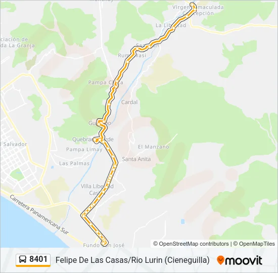 8401 Bus Line Map