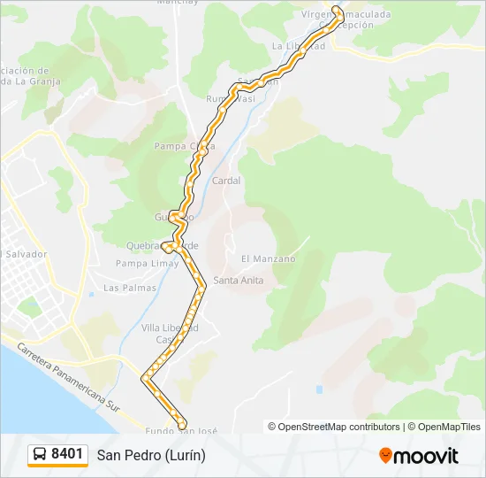 8401 Bus Line Map