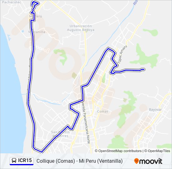 Mapa de ICR15 de autobús