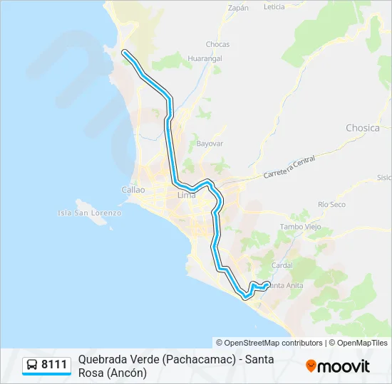 8111 Bus Line Map