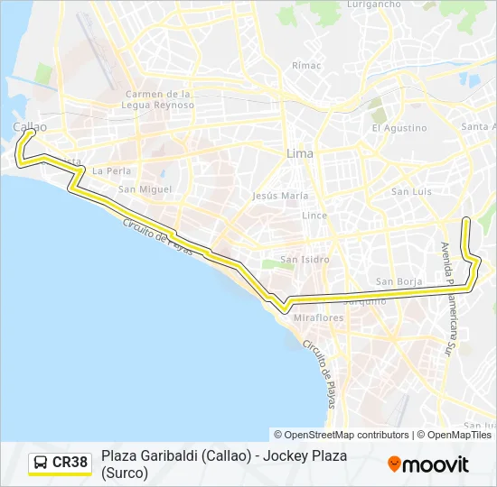 CR38 Bus Line Map