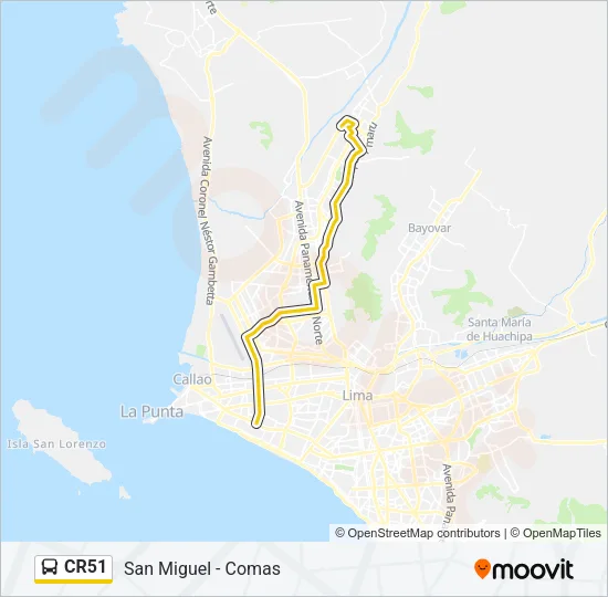 CR51 Bus Line Map
