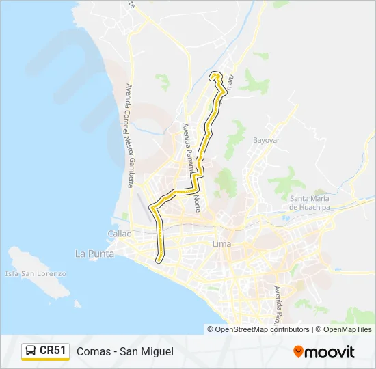 CR51 Bus Line Map