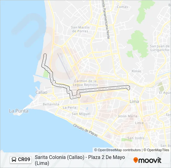 CR09 Bus Line Map
