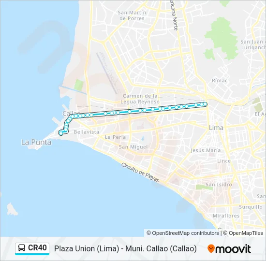 CR40 Bus Line Map
